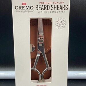 Cremo Beard and Mustache Stainless Steel Shears With Case and Comb